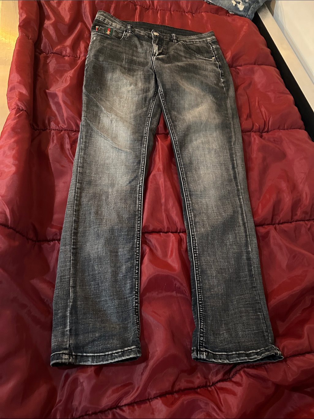 Gucci Faded Black Straight-Leg Jeans